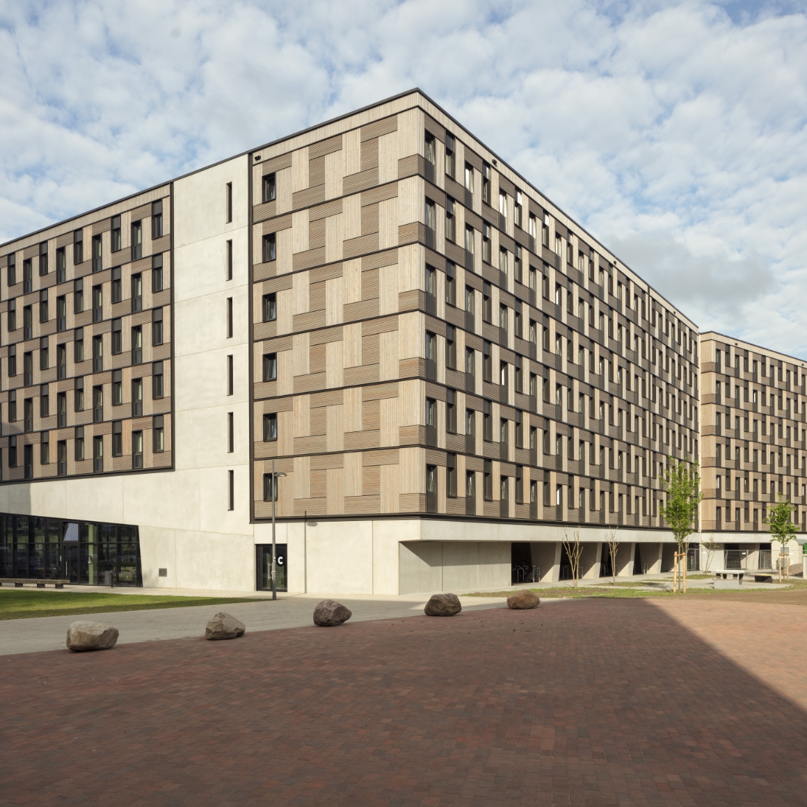 Beleuchtung Öffentlicher Raum Stundenstwohnheim Woodie LED Leuchten Luxsystem von Hadler